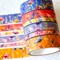 Summer Wildflowers Purple Coral Pink Yellow Periwinkle Washi Tape Set June 2025 - W134